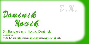 dominik movik business card